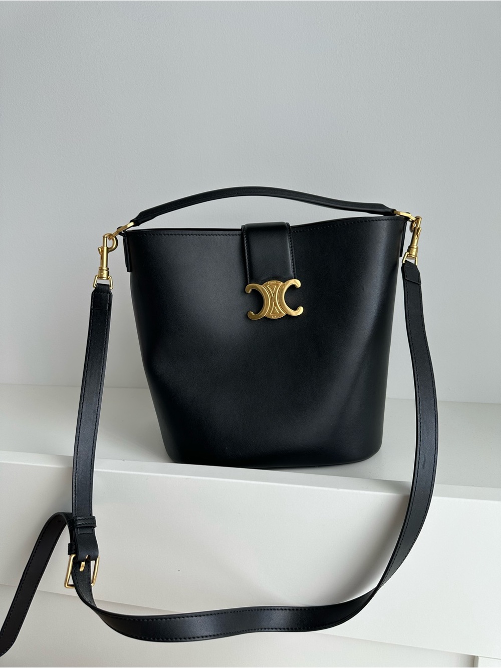 Celine Medium Bucket Bag in smooth calfskin